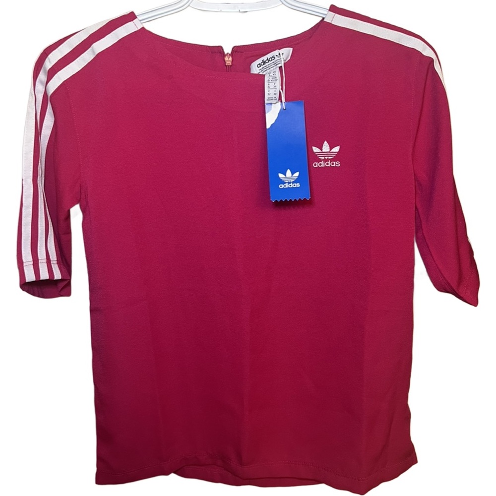 Adidas- Women's Size: XS -** NWT**Originals 3-stripes T-shirt Pride Pink DV0853